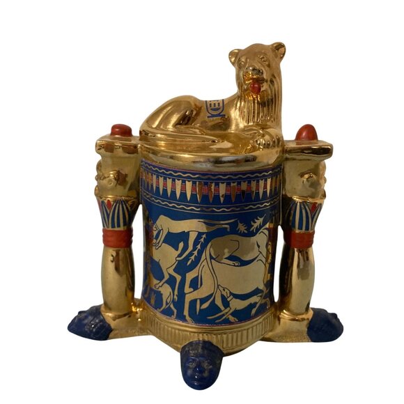 1989 Franklin Mint Treasures of King Tut Miniature Collectable Unguent Container - Picture 1 of 8